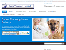 Tablet Screenshot of keeneveterinaryhospital.com